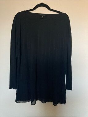 Eileen fisher 100% silk long sleeve tunic Medium